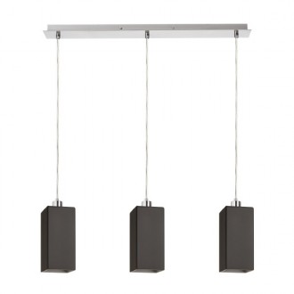 LIZ III 60 závěsná černá sklo/matný nikl 230V LED E27 3x15W