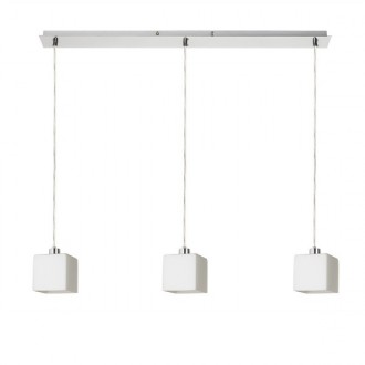 DADOS III 80 závěsná  opálové sklo/matný nikl 230V LED E27 3x11W