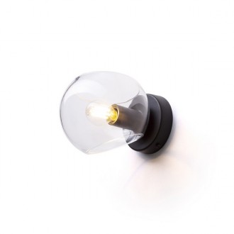 SOLARIS přisazená čiré sklo/černá 230V LED E14 7W