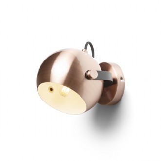 AGNETA přisazená  česaná měď/černá 230V LED E27 11W