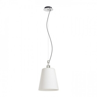 BABU NEW 22 závěsná  opálové sklo/chrom 230V LED E27 15W