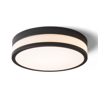 CIRA LED 35 stropní opálové sklo/černá 230V LED 24W IP44 3000K
