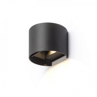 TITO R DIMM nástěnná černá 230V LED 2x3W IP65 3000K