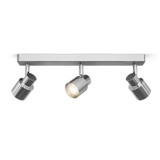 VALTO III přisazená chrom 230V GU10 LED 3x5W IP44
