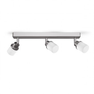 LINN III přisazená  opálové sklo/chrom 230V LED G9 3x3W IP44