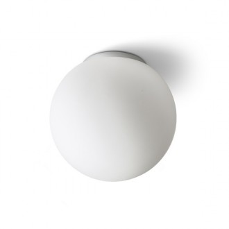 BOLLY 26 stropní  opálové sklo/chrom 230V LED E27 15W IP44