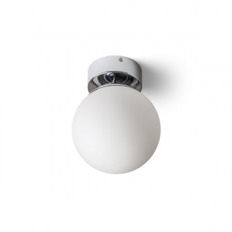BOLLY 17 stropní  opálové sklo/chrom 230V LED E27 11W IP44