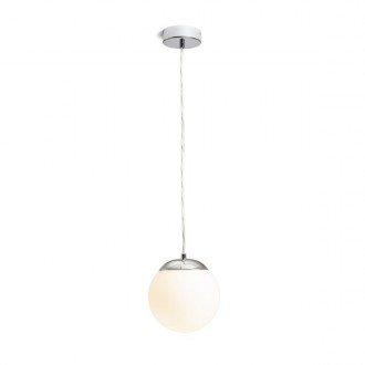 BOLLY 17 závěsná  opálové sklo/chrom 230V LED E27 11W IP44