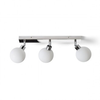 BOLLY III přisazená  opálové sklo/chrom 230V LED G9 3x3W IP44