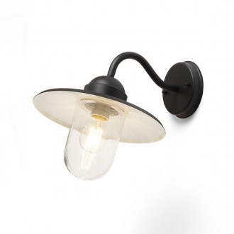 BEACON nástěnná černá strukturované sklo 230V LED E27 15W IP44