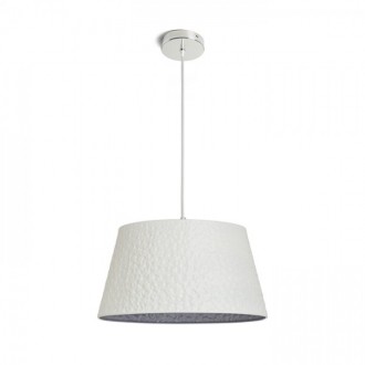 BUCKY 40 závěsná bílá/šedá kov 230V LED E27 15W