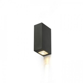 NICK II nástěnná černý elox 230V LED 2x3W 10° IP54 3000K