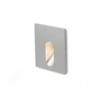 MEMPHIS SQ zápustná do stěny stříbrnošedá 230V LED 3W 60° 3000K