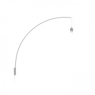 BEND nástěnná oblouková základna  matný nikl 230V LED E27 15W