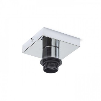 SOLO SQ stropní základna  chrom 230V LED E27 15W