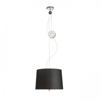 LEVITA závěsná stahovací černá chrom 230V LED E27 15W