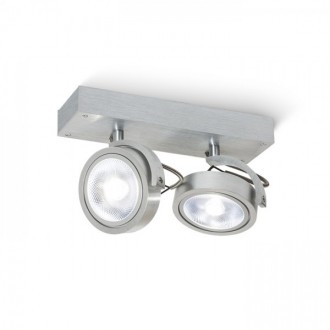 KELLY II nástěnná  česaný hliník 230V LED G53 2x15W