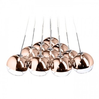ASTRAL závěsná měděné sklo/čiré sklo 230V/12V G4 10x20W