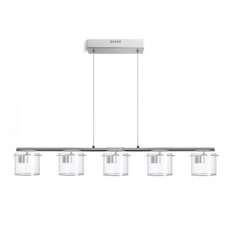 ESTRA V závěsná bílá čiré sklo 230V LED 5x5W 3000K