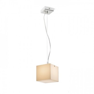 LUCIA 15x15 závěsná  satinované sklo/chrom 230V LED G9 5W