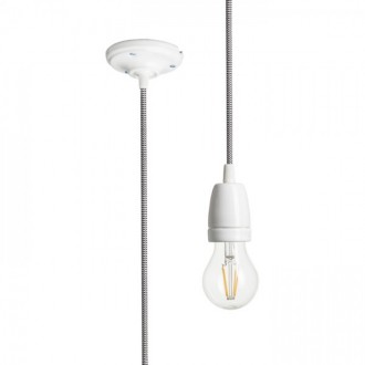 FABIO závěsná sada černá/bílá porcelán 230V LED E27 15W