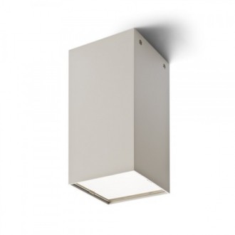 MEA stropní čtvercová  česaný hliník 230V LED E27 15W