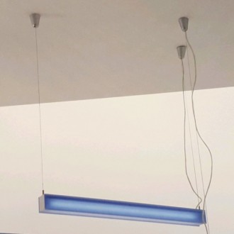 FLOU 21 závěsná modrá matný akryl 230V G5 21W