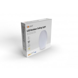 Solight LED venkovní osvětlení, přisazené, kulaté, IP54, 24W, 1920lm, 4000K, 28cm
