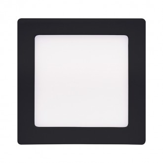 Solight LED mini panel CCT, přisazený, 12W, 900lm, 3000K, 4000K, 6000K, čtvercový, černá barva
