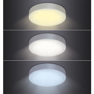 Solight LED mini panel CCT, přisazený, 18W, 1530lm, 3000K, 4000K, 6000K, kulatý