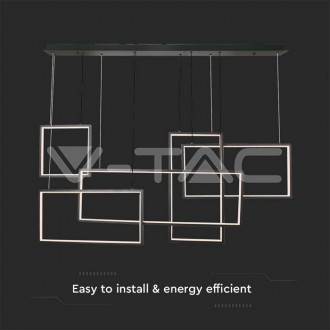 V-TAC LED designové svítidlo závěsné 45W 3000K Černé tělo VT-7923-B VT-7923-B