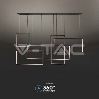 V-TAC LED designové svítidlo závěsné 45W 3000K Černé tělo VT-7923-B VT-7923-B