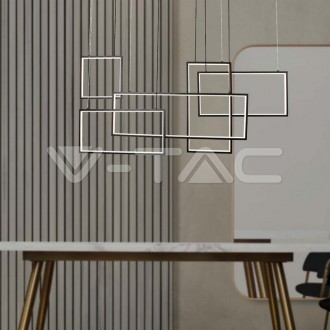 V-TAC LED designové svítidlo závěsné 45W 3000K Černé tělo VT-7923-B VT-7923-B