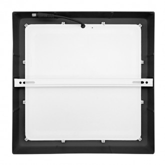 Solight LED mini panel CCT, přisazený, 24W, 1800lm, 3000K, 4000K, 6000K, čtvercový, černá barva