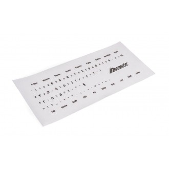 inComputer Přelepky na klávesnici - černý text, bílé pozadí