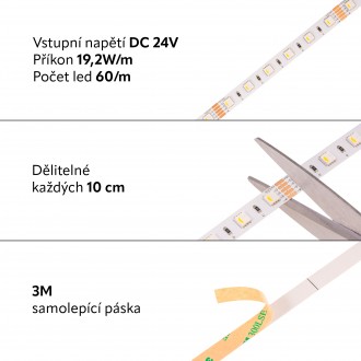 T-led - 24V RGBW4v1-DW 19,2W vnitřní LED pásek záruka 3 roky Varianta: 24V RGBW4v1-DW 19,2W vnitřní LED pásek záruka 3 roky