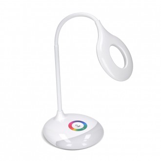 Solight LED stolní lampička nabíjecí, 5W, RGB podsvícení, stmívatelná, USB napájení
