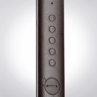 Solight LED stolní lampička s displayem, 9W, volba teploty světla, kůže, hnědá
