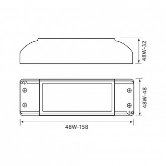 VIVALUX Napájecí adaptér pro LED pásky 48W, IP20,  MPD MINI VIV003651