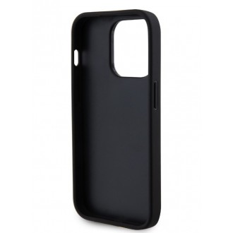Guess PU Perforated 4G Glitter Metal Logo Zadní Kryt pro iPhone 14 Pro Black