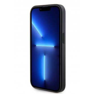 Guess PU 4G Strass Metal Logo Zadní Kryt pro iPhone 15 Pro Black