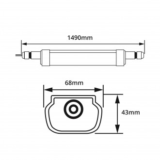 T-led - Prachotěsné svítidlo TRIPROOF TR150 60W Varianta: Studená bílá