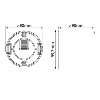 T-led Přisazené LED svítidlo CCT TUBO 8W černé Varianta: Přisazené LED svítidlo CCT TUBO 8W černé