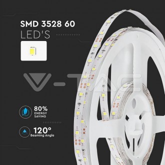 V-TAC LED pásek 4,2W-12V-IP21-SMD 3528-VT-3528 Barevná teplota (К): Teplá bílá 3000K VT-3528