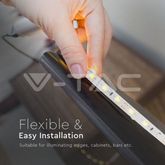V-TAC LED pásek 4,2W-12V-IP21-SMD 3528-VT-3528 Barevná teplota (К): Teplá bílá 3000K VT-3528
