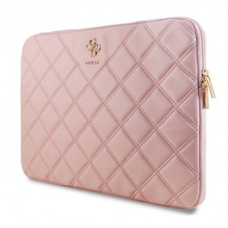 Guess Quilted 4G Computer Sleeve 16" Pink