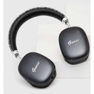 Guess Metal Script Logo Bluetooth Stereo Sluchátka Black