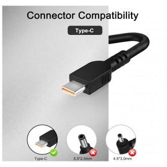 DeTech Napájecí adaptér pro noteboky Lenovo 140W - USB-C