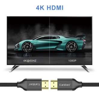 DeTech Kabel Earldom ET-W26 HDMI - HDMI, 4K, 3m - Černá