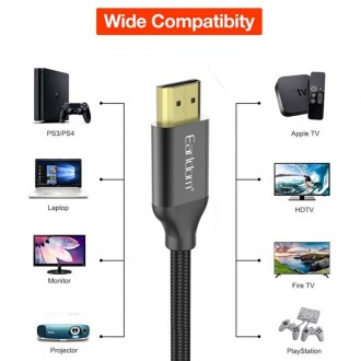 DeTech Kabel Earldom ET-W26 HDMI - HDMI, 4K, 3m - Černá